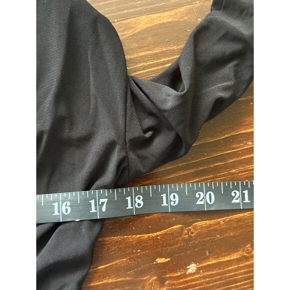 VTG Maxi Ruched Side Old Hollywood Glam Dress 38/40 Black Stunning Romantic - Picture 14 of 16